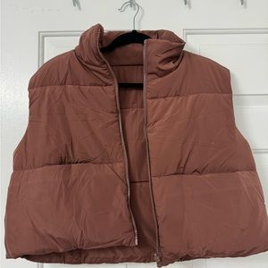 AKEWEI Women's Winter Crop Vest Warm Sleeveless Coat Jacket Lightweight Puffer